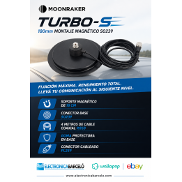 Moonraker TURBO-S 180mm Montaje Magnético SO239