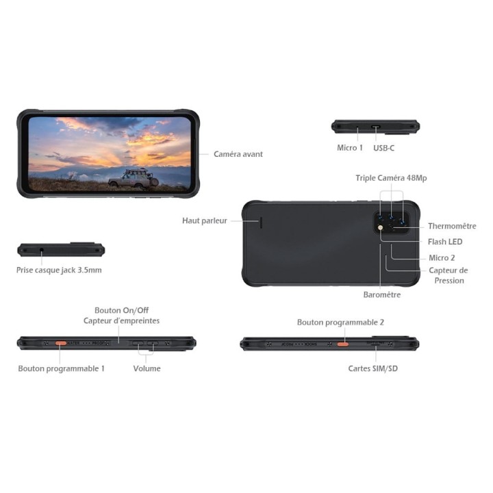 Cleyver Xtrem 4G Lite, Smartphone HD 6,53″ resistente a caidas e inmersión IP68/IP69K