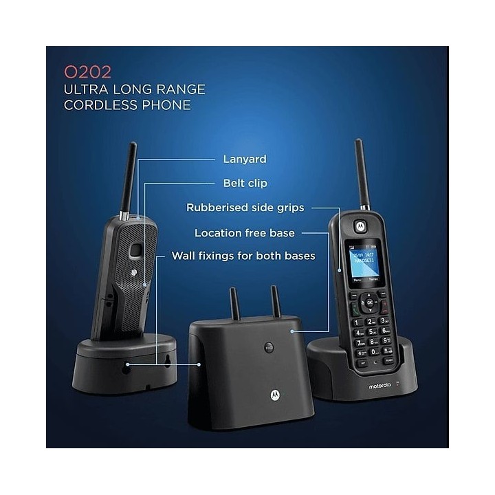 Pack DUO Motorola O202, teléfonos inalámbricos de largo alcance