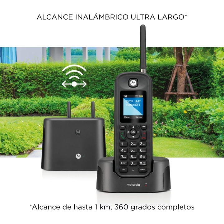 Pack DUO Motorola O202, teléfonos inalámbricos de largo alcance