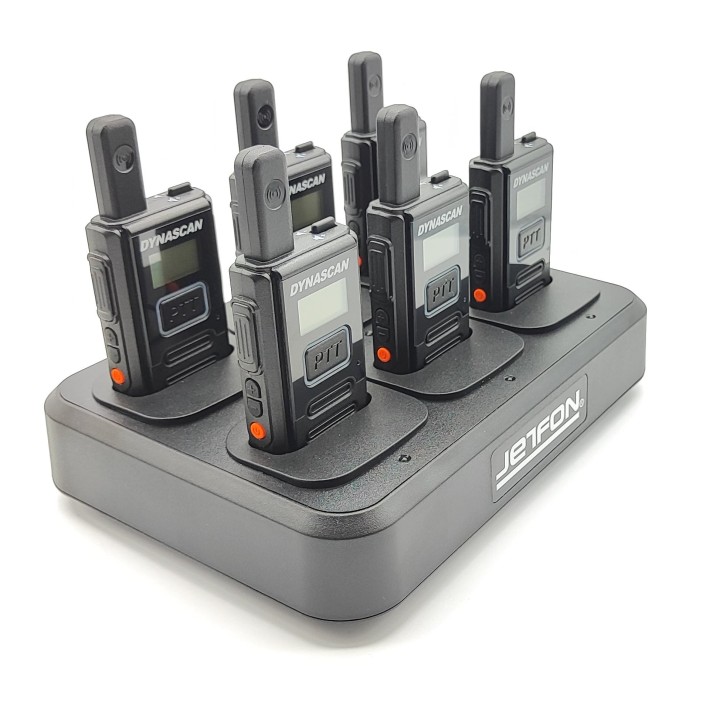 PACK 6 Walkies DYNASCAN 3A + CARGADOR MÚLTIPLE