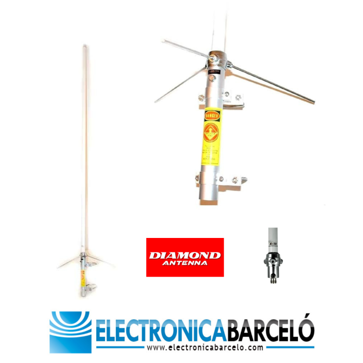 DIAMOND X50 Antena base doble banda Con conector PL.