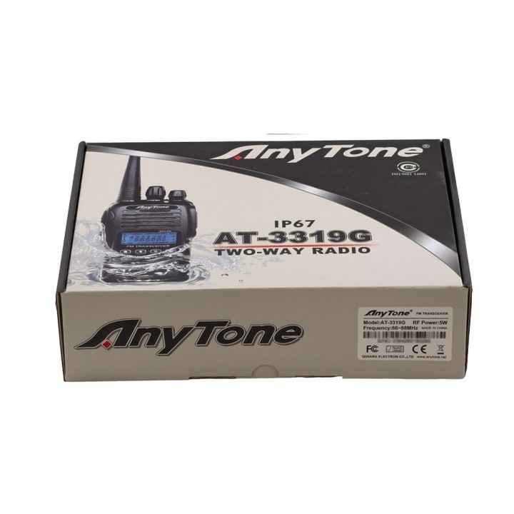 Anytone AT-3319G walkie Transceptor portátil para 66~88 MHz.