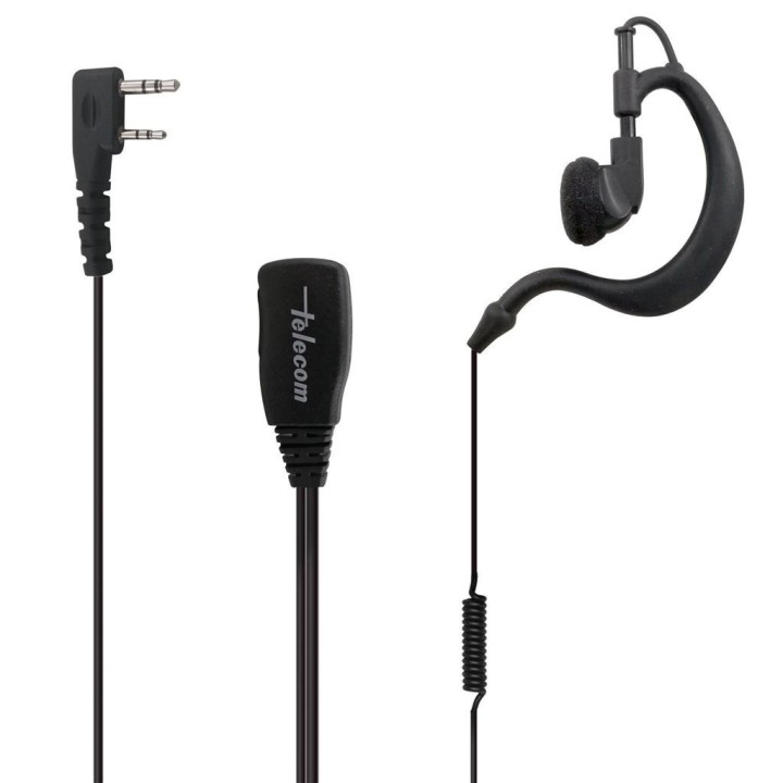 Micro-auricular ergonómico giratorio con micro tipo solapa, para KENWOOD, TEAM y HYT.