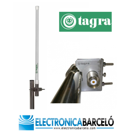 Antena de base VHF, vertical, colineal, fibra de vidrio, para 126 - 142 MHz.