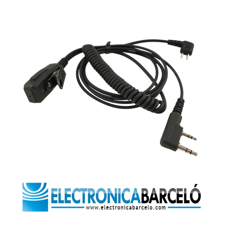 Cable compatible cascos PELTOR SportTac a KENWOOD 2 pin