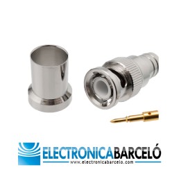 Conector BNC macho para RG-213. Crimpar