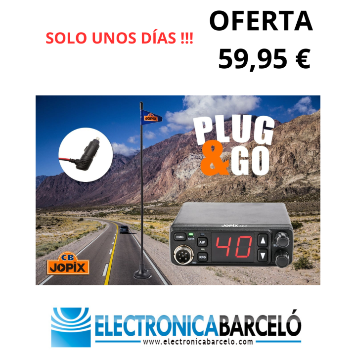 PACK EMISORA CB JOPIX AP-7 CON ANTENA