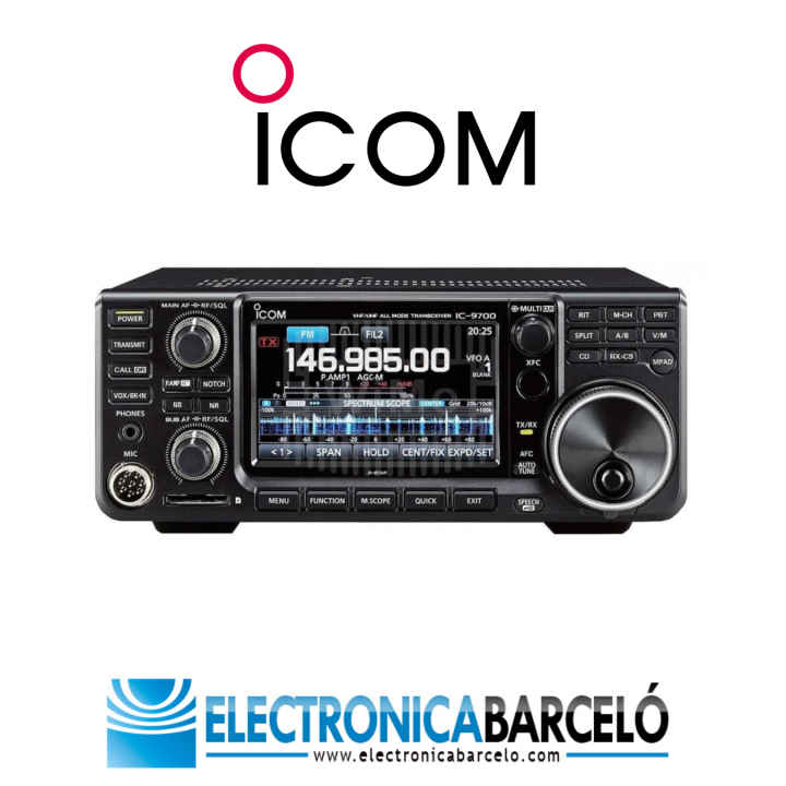 Icom IC-9700 Transceptor tribanda VHF, UHF y SHF