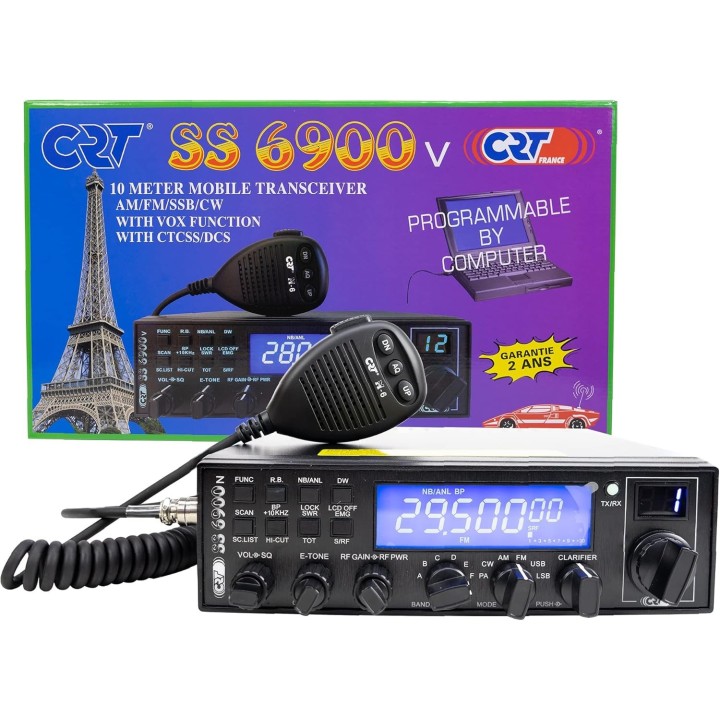 CRT SS 6900 V BLUE V8 NRC BOARD - COMPACT TRANSCEPTOR TODO MODO DE 10 MTS 