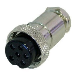 MT-10796 - CONECTOR MICRÓFONO HEMBRA AÉREO 6 PIN.
