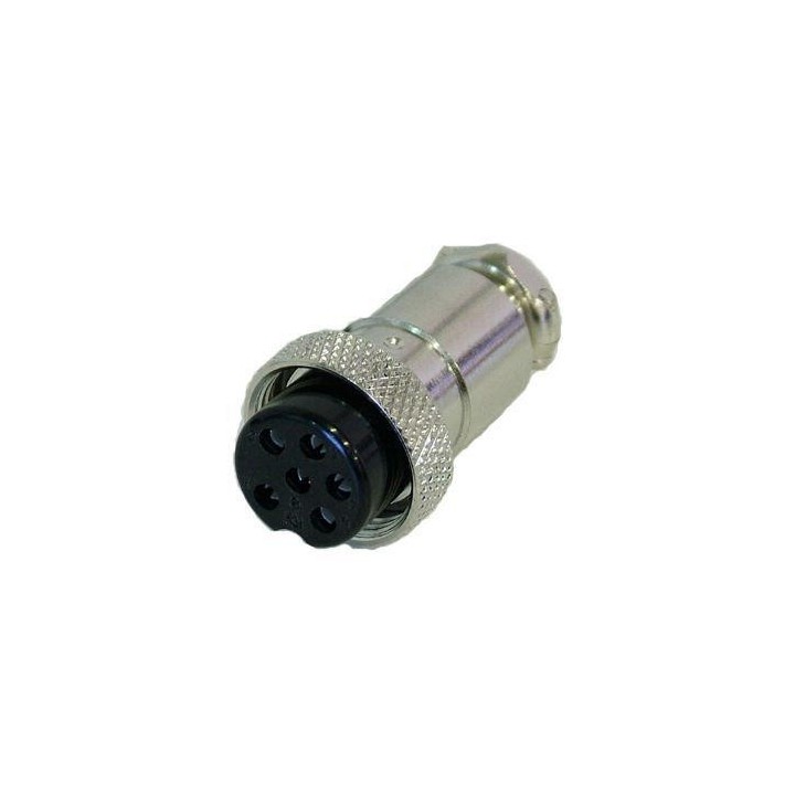 MT-10796 - CONECTOR MICRÓFONO HEMBRA AÉREO 6 PIN.