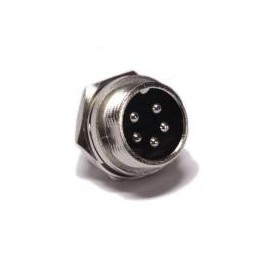 MT-10805 - CONECTOR MICRÓFONO MACHO, BASE 5 PIN.