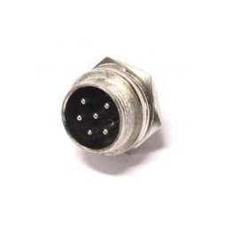 MT-10806 - CONECTOR MICRÓFONO MACHO, BASE 6 PIN.