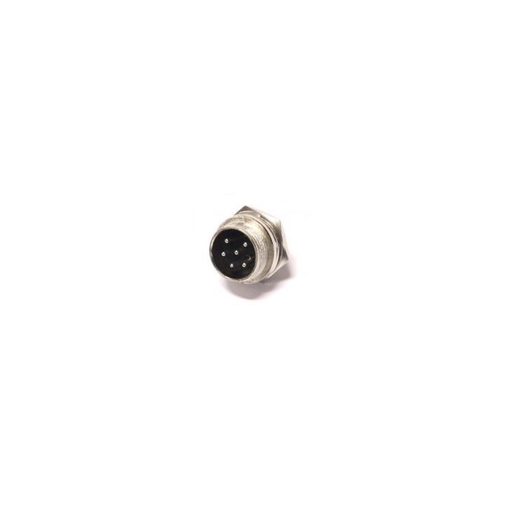 MT-10806 - CONECTOR MICRÓFONO MACHO, BASE 6 PIN.