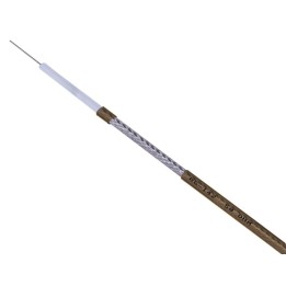 RG-142 - CABLE COAXIAL RG-142 AISLANTE FIBRA, COLOR BEIGE. DIÁM.: 4,95 MM.