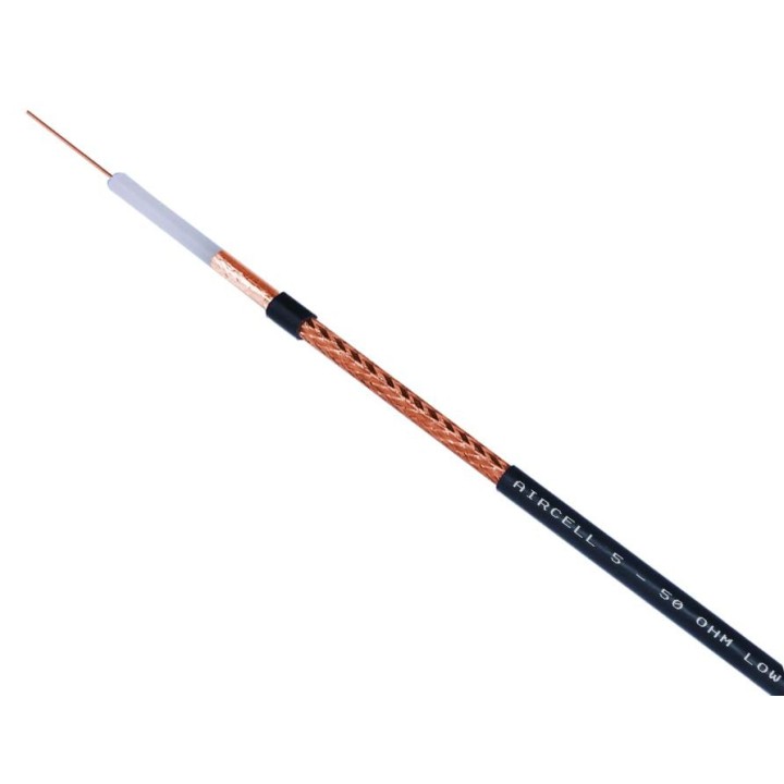 AIRCELL-5 - CABLE COAXIAL BAJAS PÉRDIDAS. DIÁMETRO 5 MM.