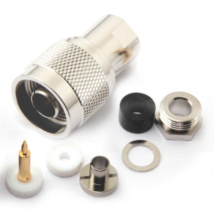 N-155-STG - CONECTOR N MACHO PARA H-155 Y SIMILARES. VERSIÓN PLATA.