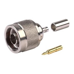 MT-8301 - Conector N macho para RG-58 y similares. Versión crimpar.