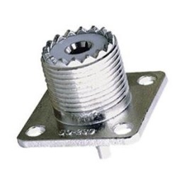 MT-2046  Base PL hembra chasis. 4 tornillos.