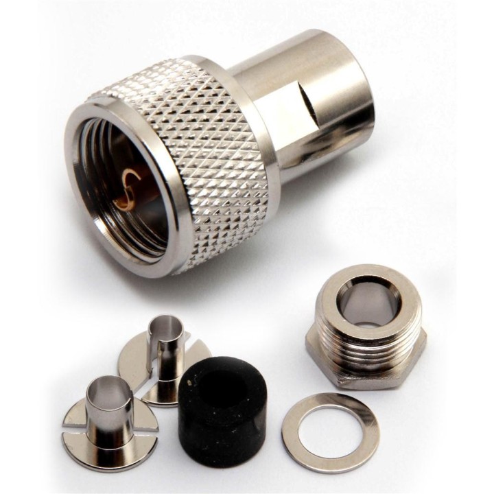 PL-H-155 - Conector PL alta calidad para cable H-155, RG58, ETC....