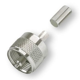 MT-2039-A Conector PL largo para RG-58 y similares. Versión crimpar.