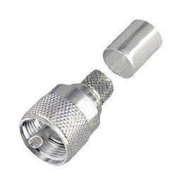 MT-259 C/213 - Conector PL-259 para RG-213 y similares. Versión crimpar.