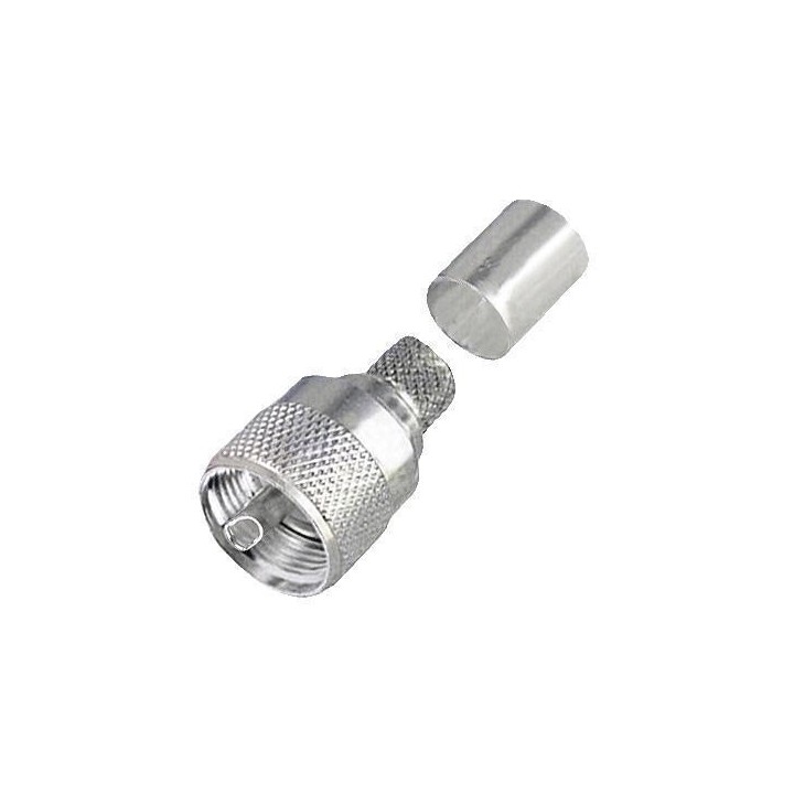 MT-259 C/213 - CONECTOR PL-259 PARA RG-213 Y SIMILARES. VERSIÓN CRIMPAR.