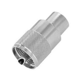 MT-259-S - Conector PL-259 para RG-213 y similares. Versión PLATA.
