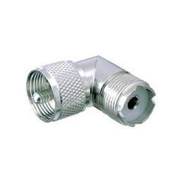 CONECTOR PL MACHO A PL HEMBRA ACODADO