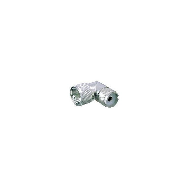 CONECTOR PL MACHO A PL HEMBRA ACODADO