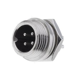 MT-1082-4 - CONECTOR MICRÓFONO MACHO, BASE 4 PIN.