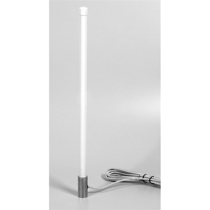 TC9401 - ANTENA TIPO CUBIERTA TMA FIBRA DE VIDRIO GSM-MARINA CON RÓTULA 5 DB.