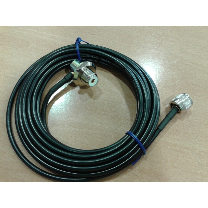 RC-ECH - CABLE DE 4 M. RG-58, CONECTORES PL. ACODADO.