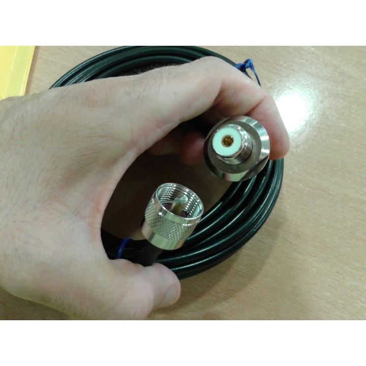 RC-ECH - CABLE DE 4 M. RG-58, CONECTORES PL. ACODADO.