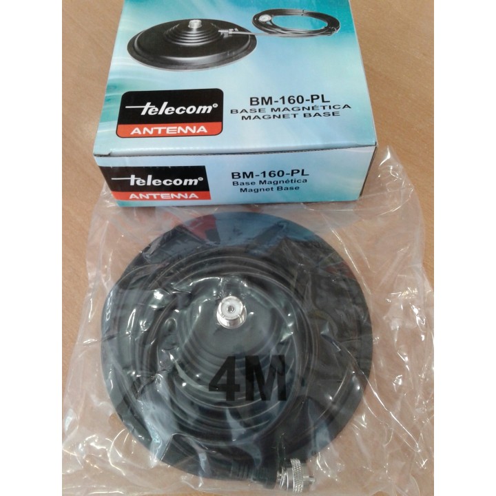 BM-160-PL - BASE MAGNÉTICA DE 16 CM. DE DIÁMETRO, EXTRAPLANA, BASE DE CAUCHO.