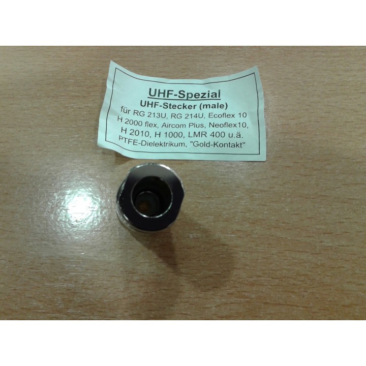 UHF-SPECIAL - CONECTOR PL MACHO PARA RG-213 / AIRCOM.