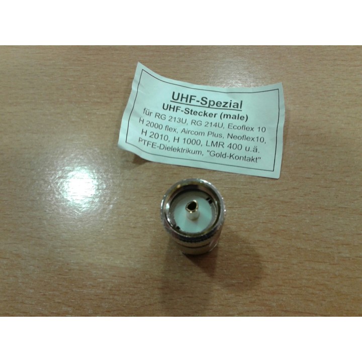 UHF-SPECIAL - CONECTOR PL MACHO PARA RG-213 / AIRCOM.