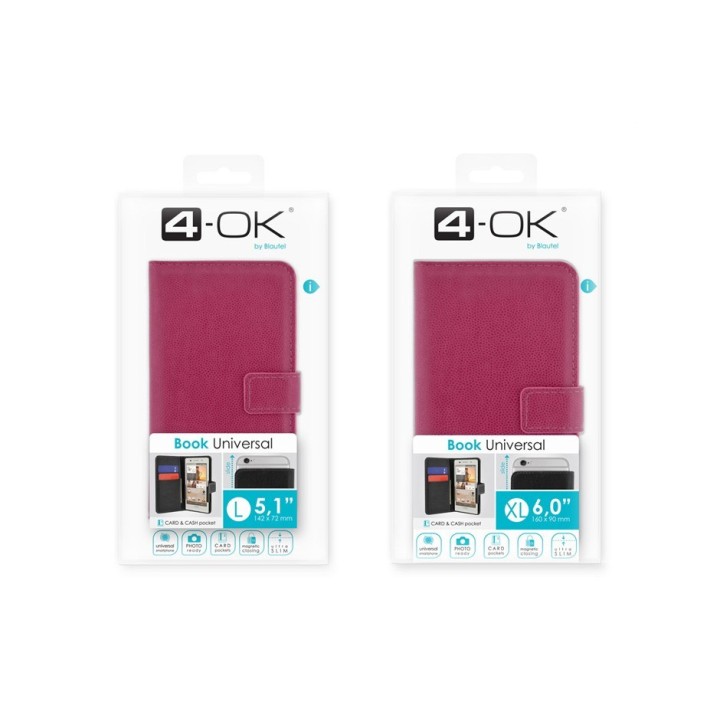 FUNDA UNIVERSAL de LIBRO para smartphones de hasta 6 Pulgadas