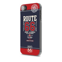 Carcasa brillante iPhone 4S colección Route 66, rojo y azul