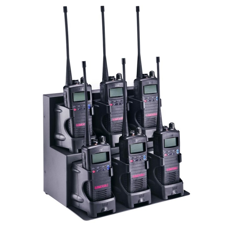 CSBHT - CARGADOR RÁPIDO MÚLTIPLE (6 UNIDADES) PARA WALKIES ENTEL SERIE HT