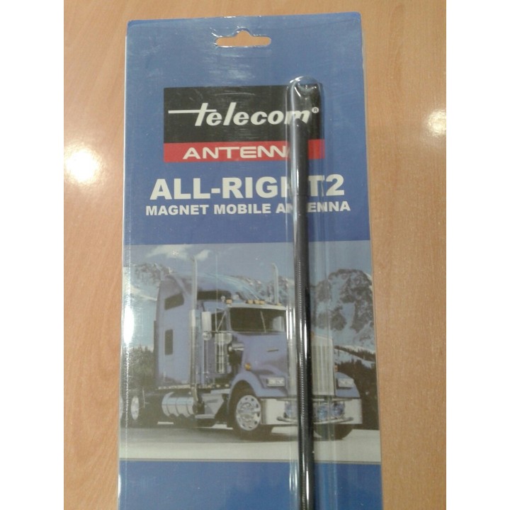 ALL-RIGHT-2 - ANTENA MÓVIL PARA CB. CON MUELLE ROBUSTO, CABLE + BASE PALOMILLA.