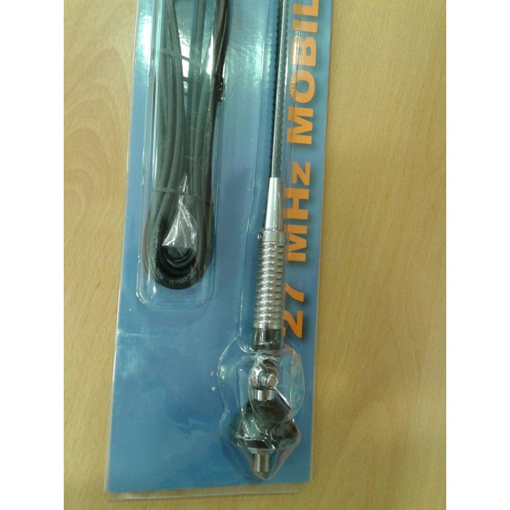 ALL-RIGHT-2 - ANTENA MÓVIL PARA CB. CON MUELLE ROBUSTO, CABLE + BASE PALOMILLA.