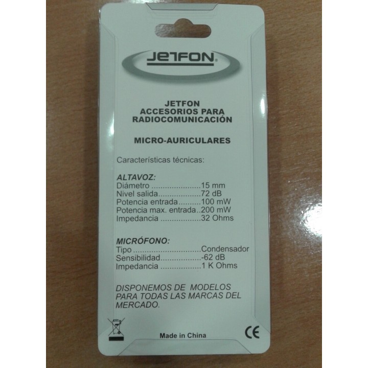 Micro-Auricular JETFON BR-1708 para Motorola talkabout