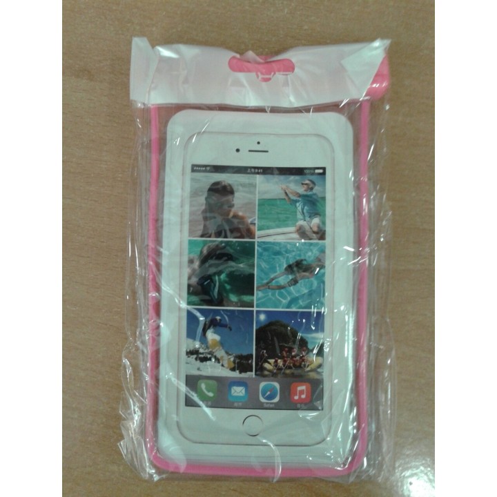 FUNDA ACUÁTICA  UNIVERSAL TRANSPARENTE  PINK/ROSA  6“